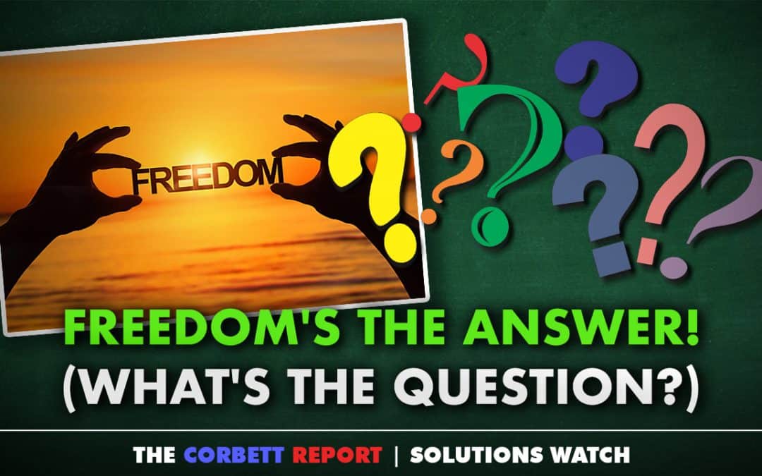 Freedom’s the Answer! (What’s the Question?) – #SolutionsWatch