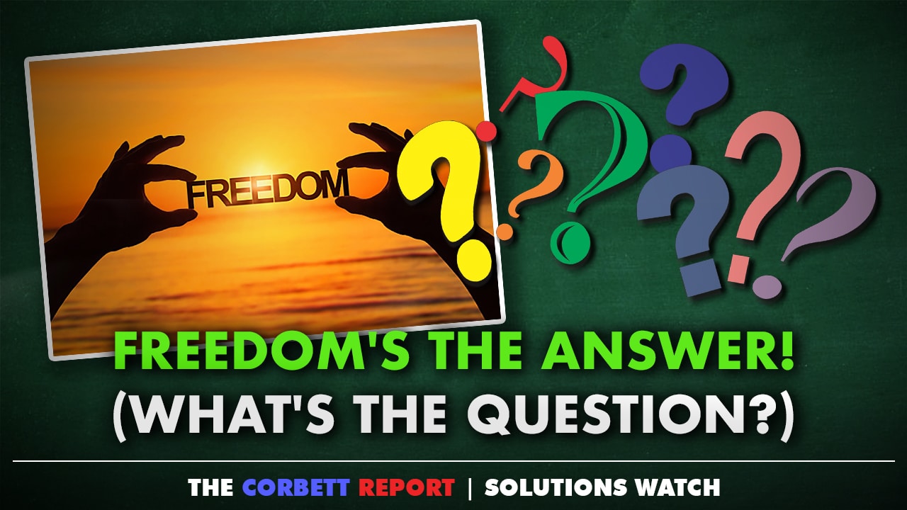 Freedom’s the Answer! (What’s the Question?) – #SolutionsWatch